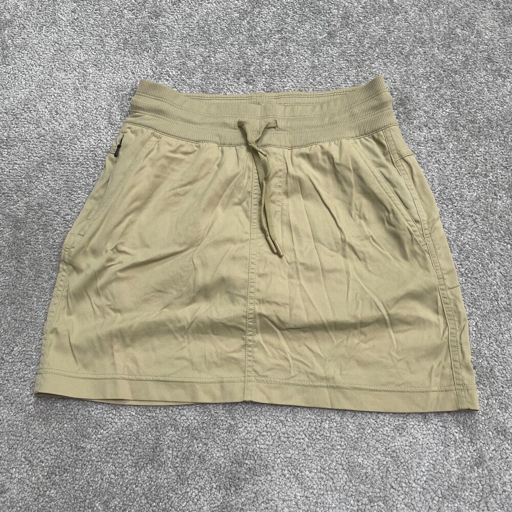The North Face Short Skort Skirt Womens Small Brown Elastic Pockets Drawstring